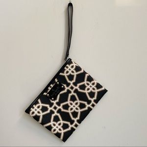 KATE SPADE WRISTLET - Kate Spade Imani Moroccan Market Black & White Wristlet